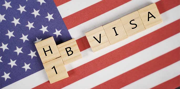 H-1B visa lottery U.S. flag graphic